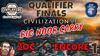 Season 4 CWC Qualifier Finals | Civ Players League | ZoC vs SunTzu | Game 1 | Part 1