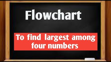 Draw Flowchart to find largest among four numbers.