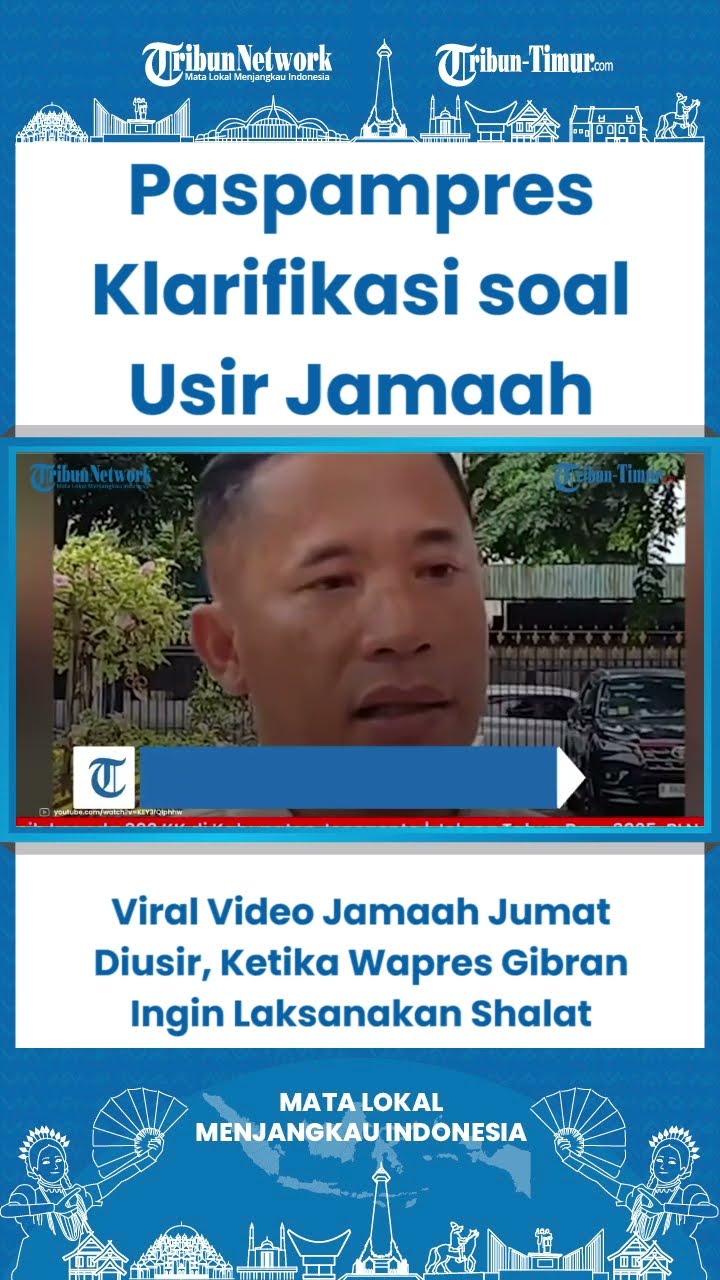 SHORT Viral Video Jamaah Jumat Diusir, Ketika Wapres Gibran Ingin Laksanakan Shalat