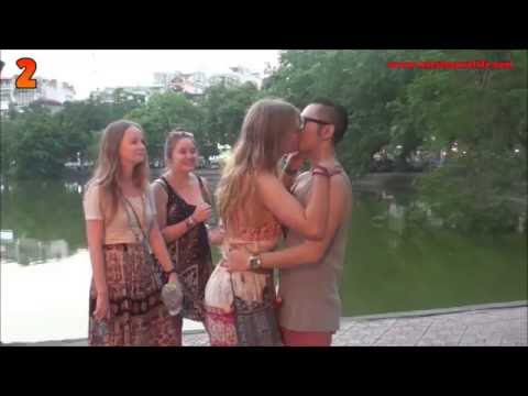 kissing prank