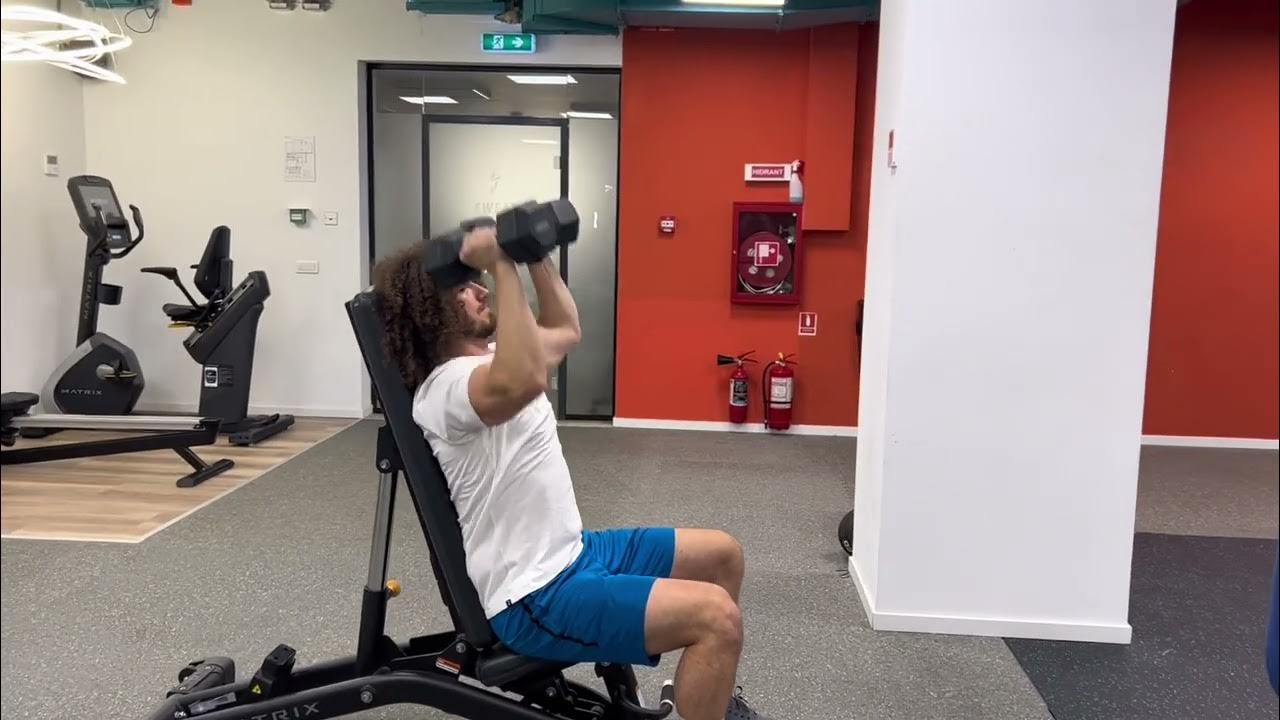 Seated Dumbbell Shoulder Press (Elbows at 45 Degree Angle) YouTube