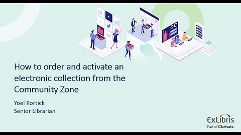 How to order and activate an electronic collection from the Community Zone (Jan. 6, 2022)