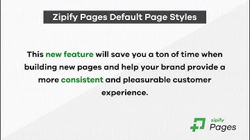 New Feature: Default Page Styles for Zipify Pages