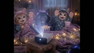 🍿🐱 Cozy Kitty Movie Night – Popcorn, Pajamas & Purrs Under the Stars ✨ screenshot 5