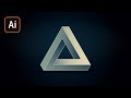 Невозможный треугольник в Adobe Illustrator/Penrose Triangle