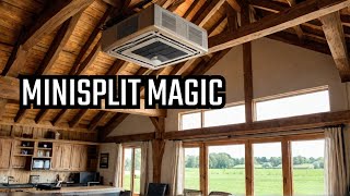 Barn dominium Mini Split Installation: 360 Ceiling Cassette!