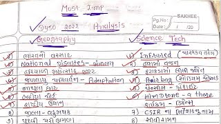 GPSC - DYSO 2021 geography and economic old Question paper topic Analysis