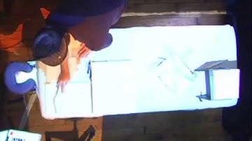 Dynamic Projection Mapping with the Kinect + Processing : Massage Table Test