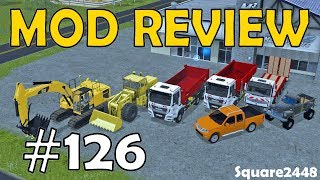 Farming Simulator 17 Mod Review #126 Nissan Frontier, Chevy, Flatbed, Dumptrucks Loader & Excavat