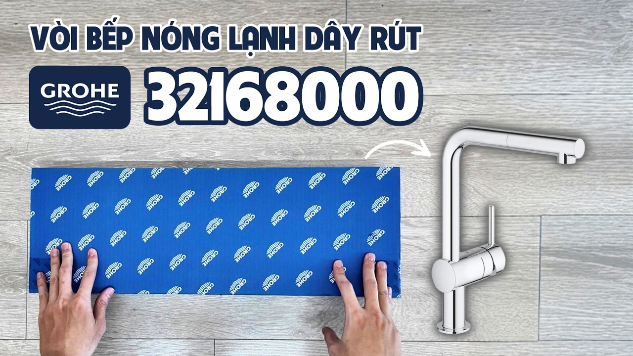 Vòi bếp dây rút nóng lạnh Minta GROHE 32168000