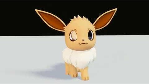 Eevee walk cycle test animation (Pokemon)