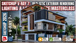 SketchUp Enscape Exterior Rendering Tutorial | Exterior Lighting & Landscape Tips
