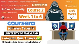 Software Security | Cybersecurity Specialization | Coursera | Week 1 to 6 | Course 2 Quiz Answers