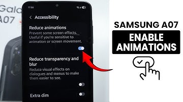 How to Disable Remove Animations in Samsung A07 - Animation Setting