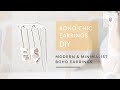 DIY Earrings Tutorial | Boho Chic Modern Minimal Marble Earrings for Beginners