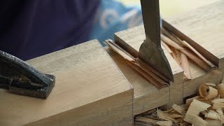 Extreme Simple Traditional Japanese Woodworking Joints Tech  Hand Cutting Wood Connect Compilation