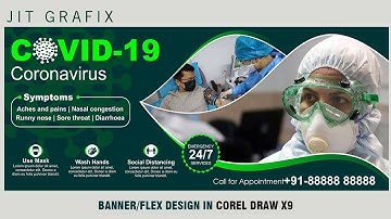 Social Media Banner Design Creldraw x19 | Corona Ad Banner Design Tutorials