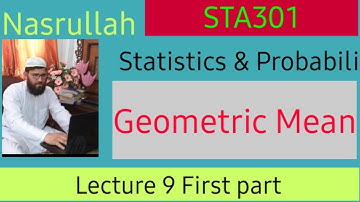 Geometric mean, Statistics & Probability in Urdu/ Hindi