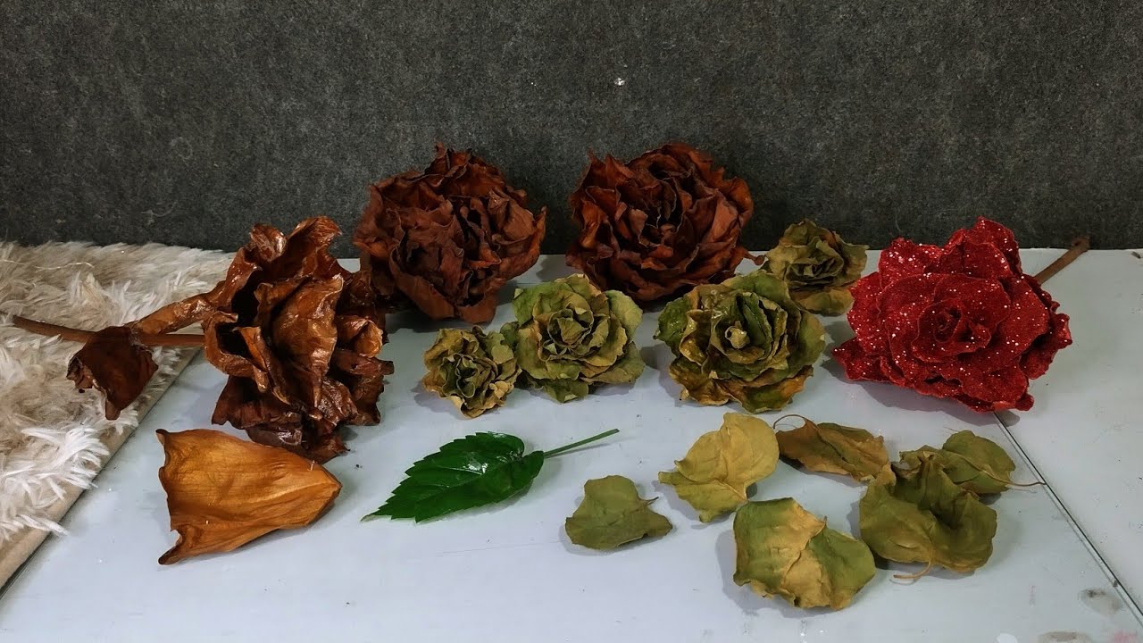 FLORES 🌹🌺FEITAS COM FOLHAS 🌿🌿 NATURAIS!