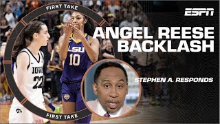 Stephen A. addresses whether Angel Reese is receiving too much backlash | First Take