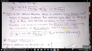 derivation for the equation of exit velocity of fluid flowing through  Nozzle part 2