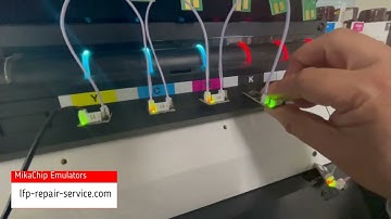 Mimaki UJF-3042MKII, UCJV-300, JFX200, TX300. Remove one time Ink chips from the printer. MikaChip