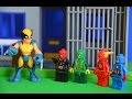 Super Heroes Lego Episode Marvel Wolverine Captain America Police Station WOW!!!