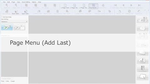Panasonic "Image Capture Plus" Demo - Page Menu (Add Last)