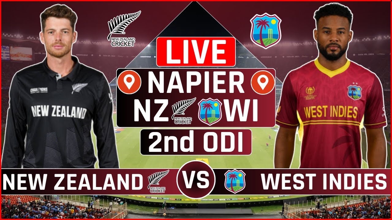 New Zealand vs West Indies 2nd ODI Live Scores | NZ vs WI 2nd ODI Live ...