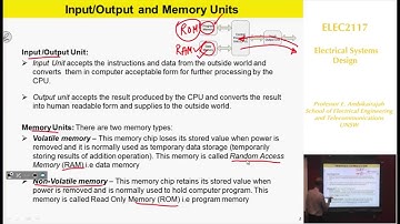 Introduction to Embedded Systems: Chapter 1a - Introduction to Computers - Professor Ambikairajah