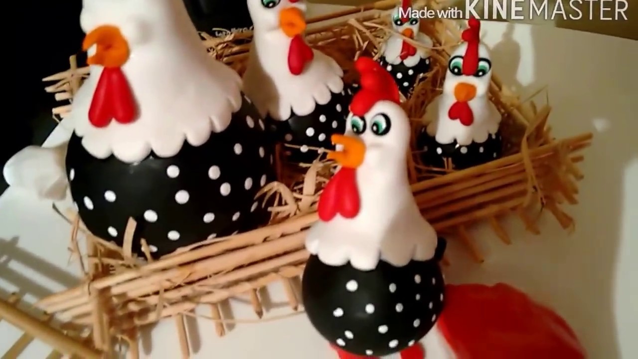 como fazer galinha de biscuit