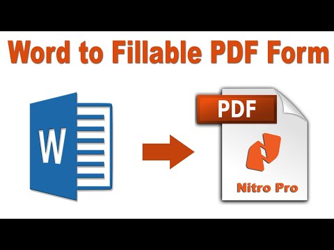 How to Convert a Word Document to a Fillable PDF Form in Nitro Pro?