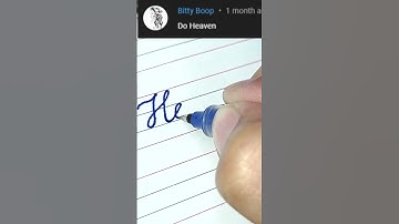 Heaven - Beautiful name in Cursive writing | Cursive writing for beginners | #shorts