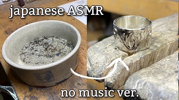 The process of making rings from a scrap of silver ｜ Japanese ASMR relax sound