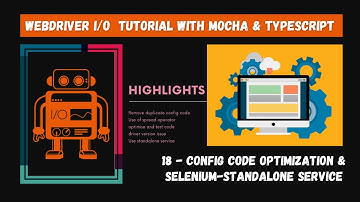 #18 |  runner config file optimisation & standalone service | WebdriverIO Mocha Framework