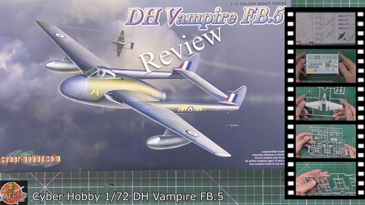 Cyber Hobby 1/72 DH Vampire FB.5 Review - YouTube