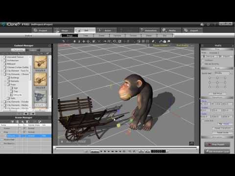 iClone5チュートリアル-MotionPlusでの人間のIKとパスの制約