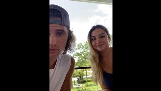 Outer Banks Chase Stokes and Madelyn Cline Instagram Live 15-07-2020 part 1