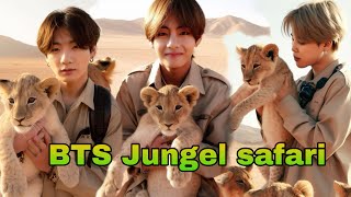 BTS Driving in Jungle safari // Hindi dubbing // bts run ep-9