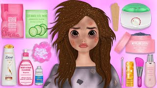 ASMR homeless treatment animation/ removing pimples and blackheads 😍