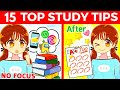 15 BRILLIANT SMART SELF STUDYING TIPS | Tips to Score Good Marks by Doing Self Study |  STUDY TIPS