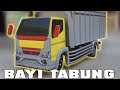 cara membuat truck oleng bayi tabung stevani dengan papercraft, cara membuat miniatur truk mudah