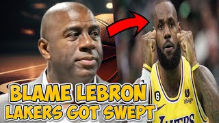 MAGIC JOHNSON HUMILIATES LEBRON JAMES FOR LOSING TO NUGGETS LEBRON “HAS NOBODY TO BLAME BUT HIMSELF”