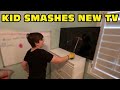 Kid Smashes Sister's NEW 40-Inch TV! - FULL VIDEO