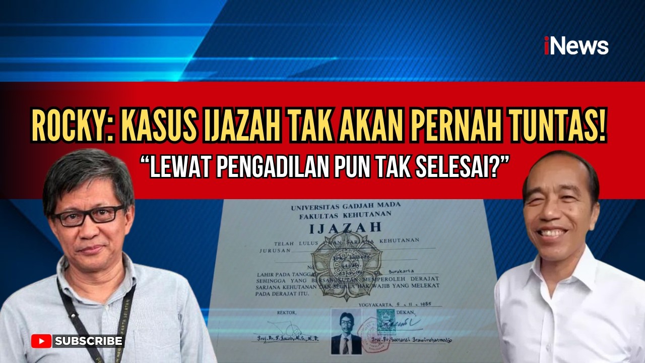 [FULL] Rocky Gerung Sebut Kasus Ijazah Jokowi Tak Akan Tuntas, Meski Lewat Jalur Hukum