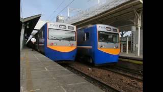20161004 台鐵2183次EMU700型區間車台中站開車(交會1550次區間快車)