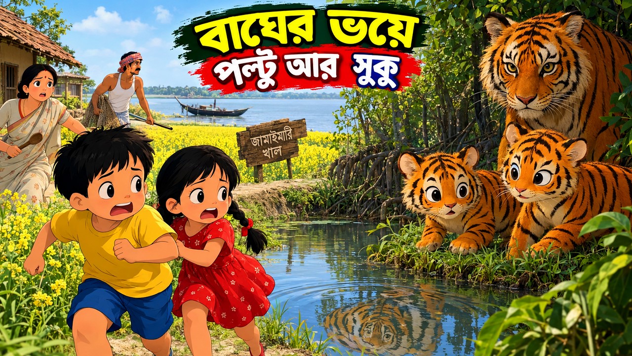 Bagher Baye Paltu ar Suku/Bangla Story Cartoon/Story Video/Cartoon ...