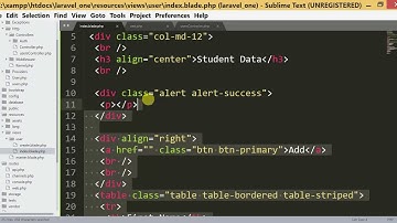 Laravel Tutorial for Beginners - Retrieve Data from Mysql Database