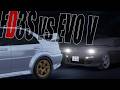 FD3S vs EVO V 啓介vs会川(土坂のランエボチーム）@埼玉 #頭文字D 4th⑫