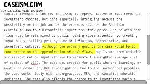 USEC Inc. Case Solution & Analysis Caseism.com